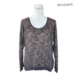 NINE WEST VINTAGE AMERICA COLLECTION - Snow Dew - Marled Textured Sweatshirt